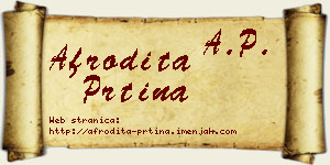 Afrodita Prtina vizit kartica
